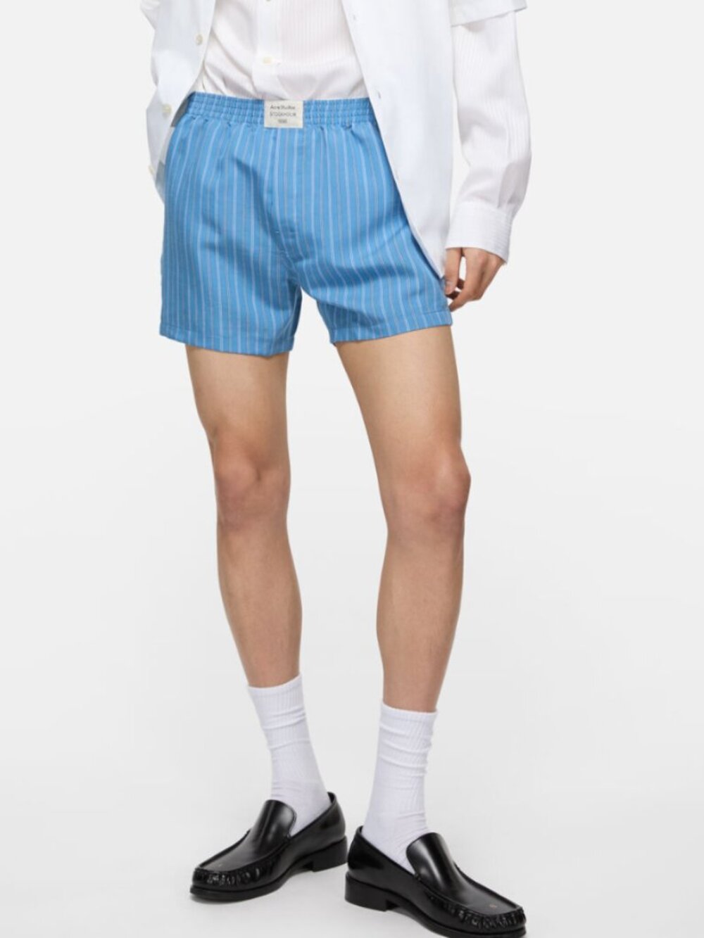 BNWT AW25 ACNE STUDIOS STRIPED COTTON SHORTS 48